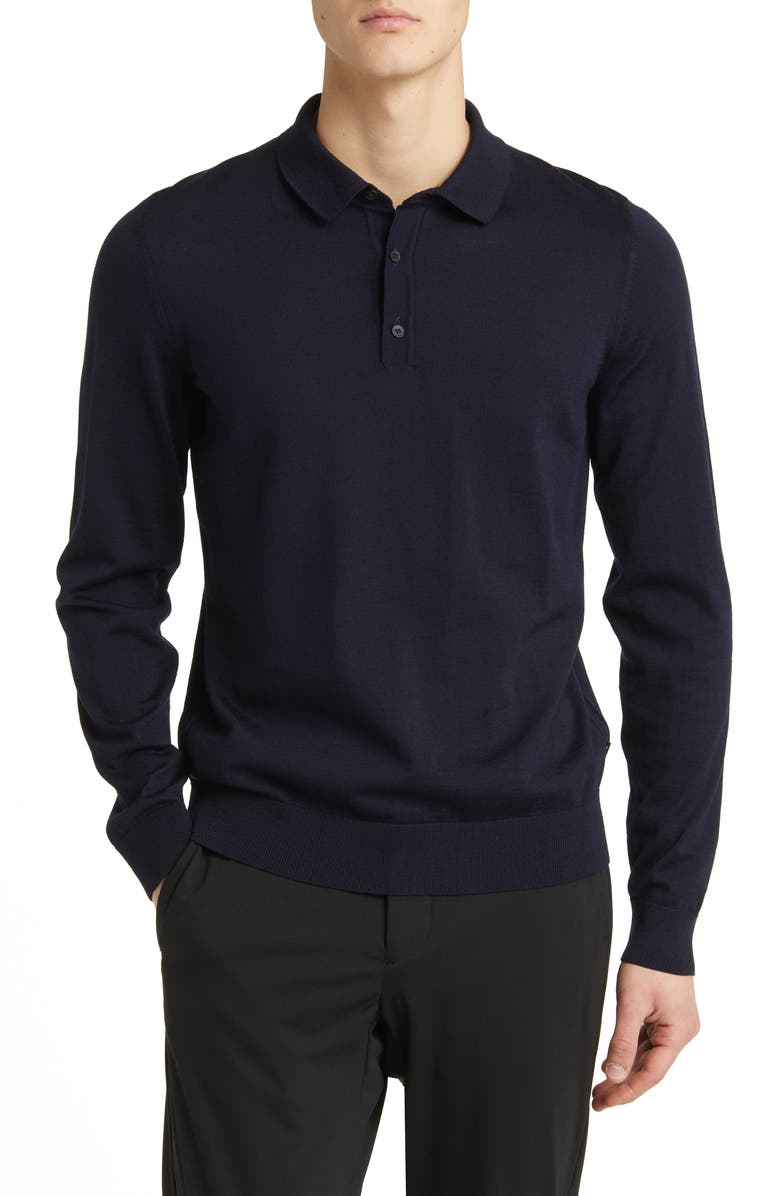 BOSS Lancione Wool Sweater Polo, Main, color,