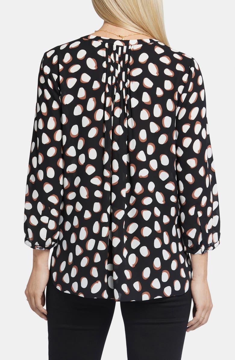 NYDJ Pintuck Blouse, Alternate, color, Matilda Dot