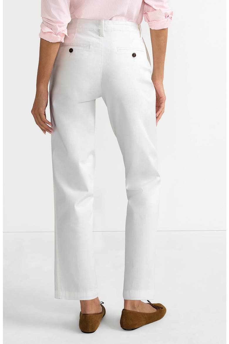 Mid Rise Classic Straight Leg Chino Ankle Pants, Alternate, color, White