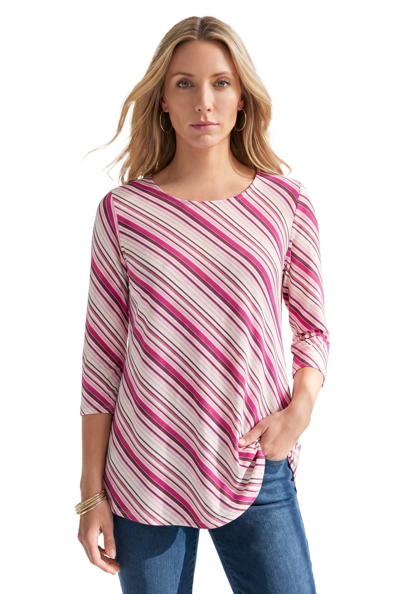 BERRY DIAGONAL STRIPE