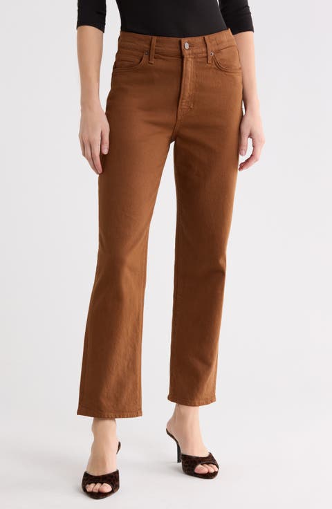 Joey High Waist Ankle Straight Leg Jeans