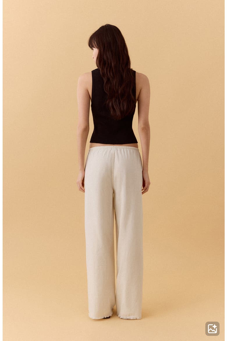 Studded Drawstring Wide Leg Pants, Alternate, color, SAND