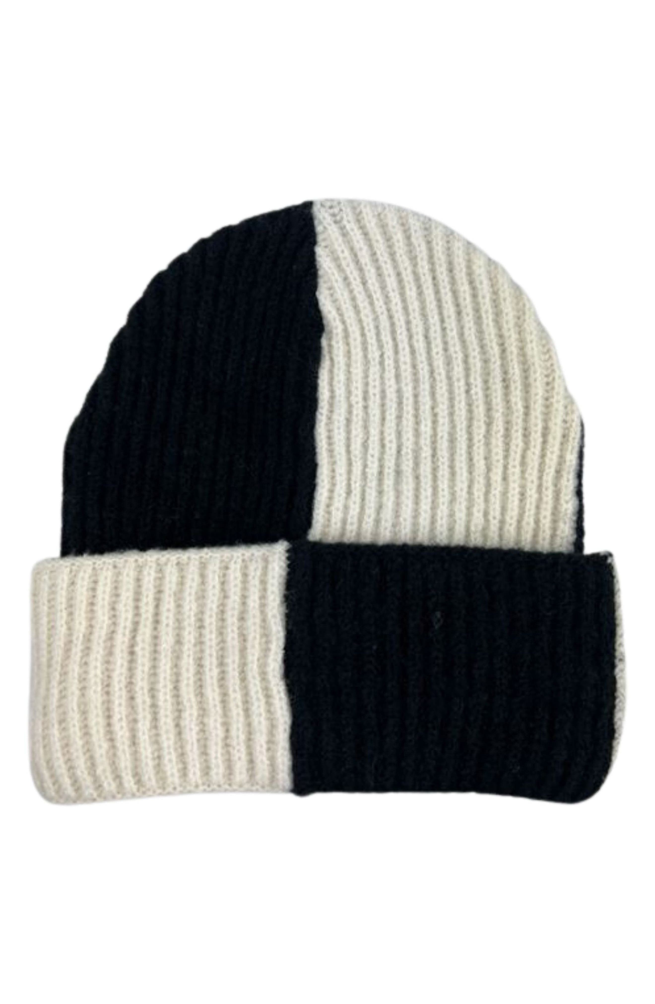 MARCUS ADLER Checkered Knit Beanie