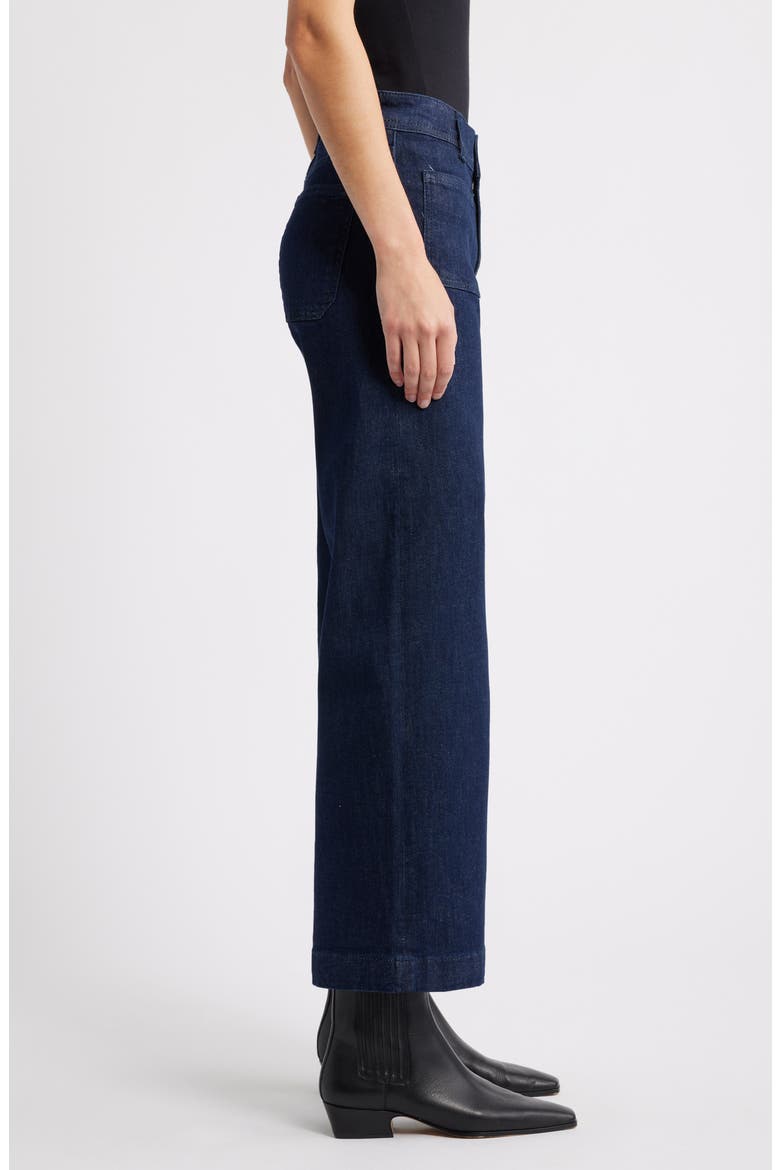 Paloma Marine Patch Pocket High Waist Wide Leg Jeans, Alternate, color, RINSE FLEX BLUE