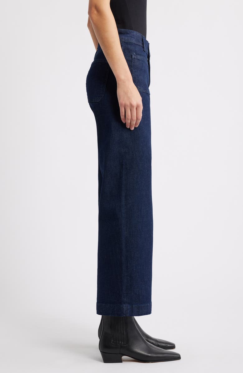 Mavi Jeans Paloma Marine Patch Pocket High Waist Wide Leg Jeans, Alternate, color, Rinse Flex Blue