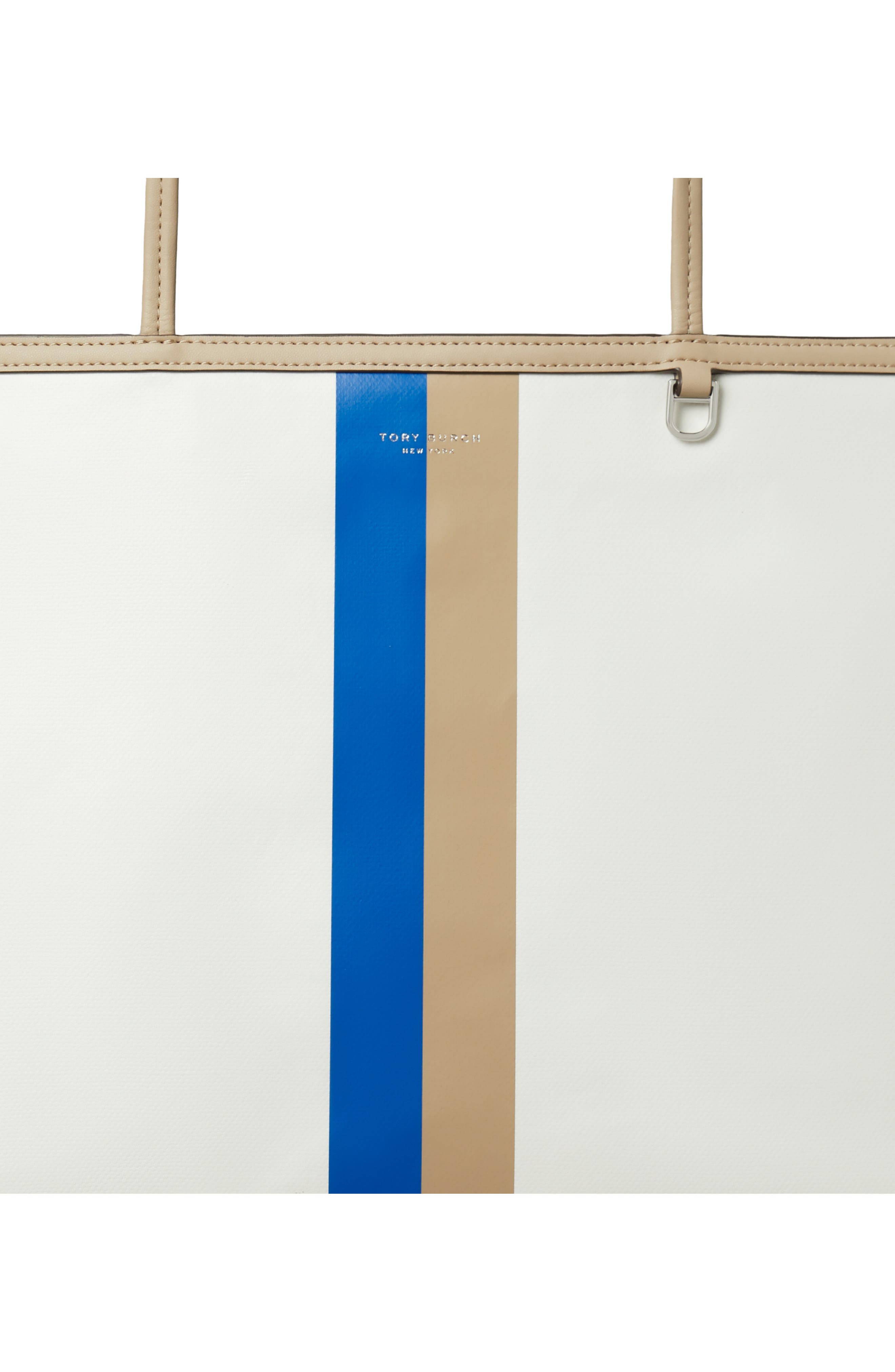 Tory Burch The Racer Tote, Alternate, color, Bianco