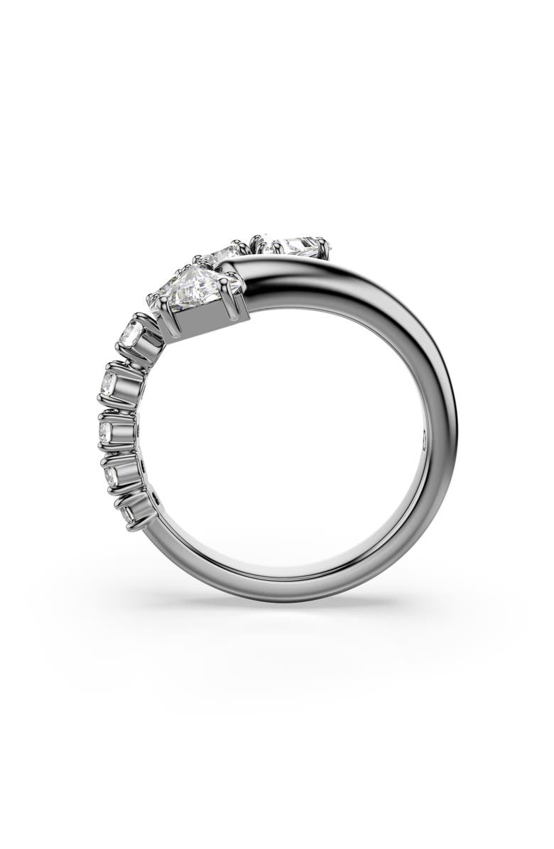 Swarovski Sublima Crystal Bypass Ring, Alternate, color, Black/ Silver