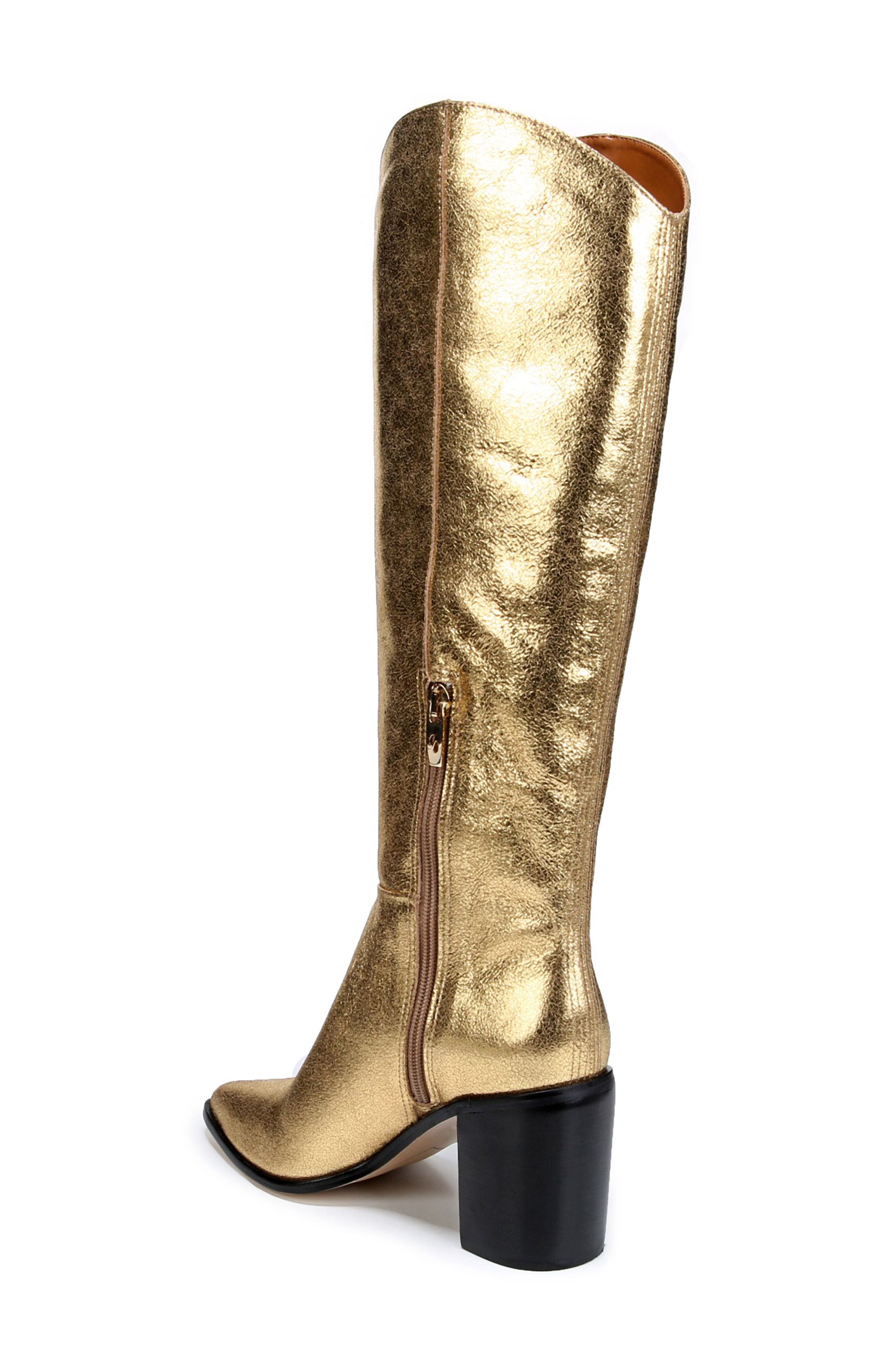 Ticada Knee High Boot, Alternate, color, GOLD