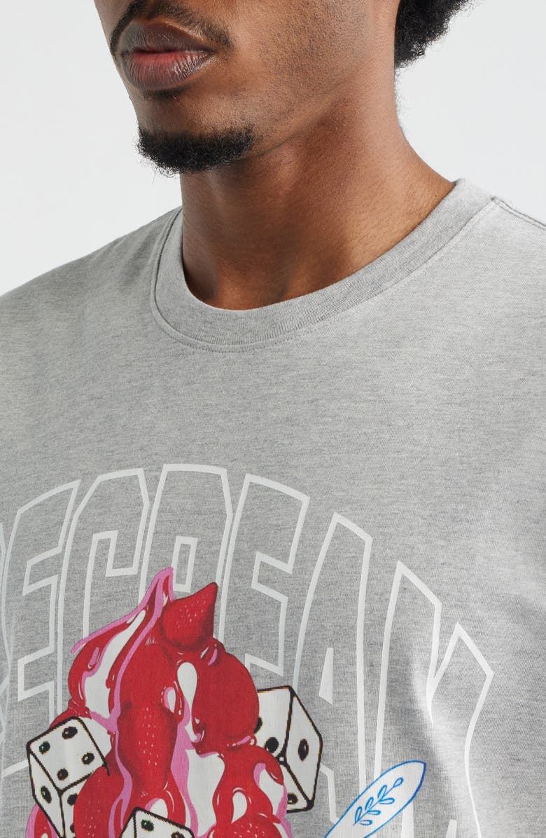 ICECREAM Dice Cotton Graphic T-Shirt, Alternate, color, Heather Grey