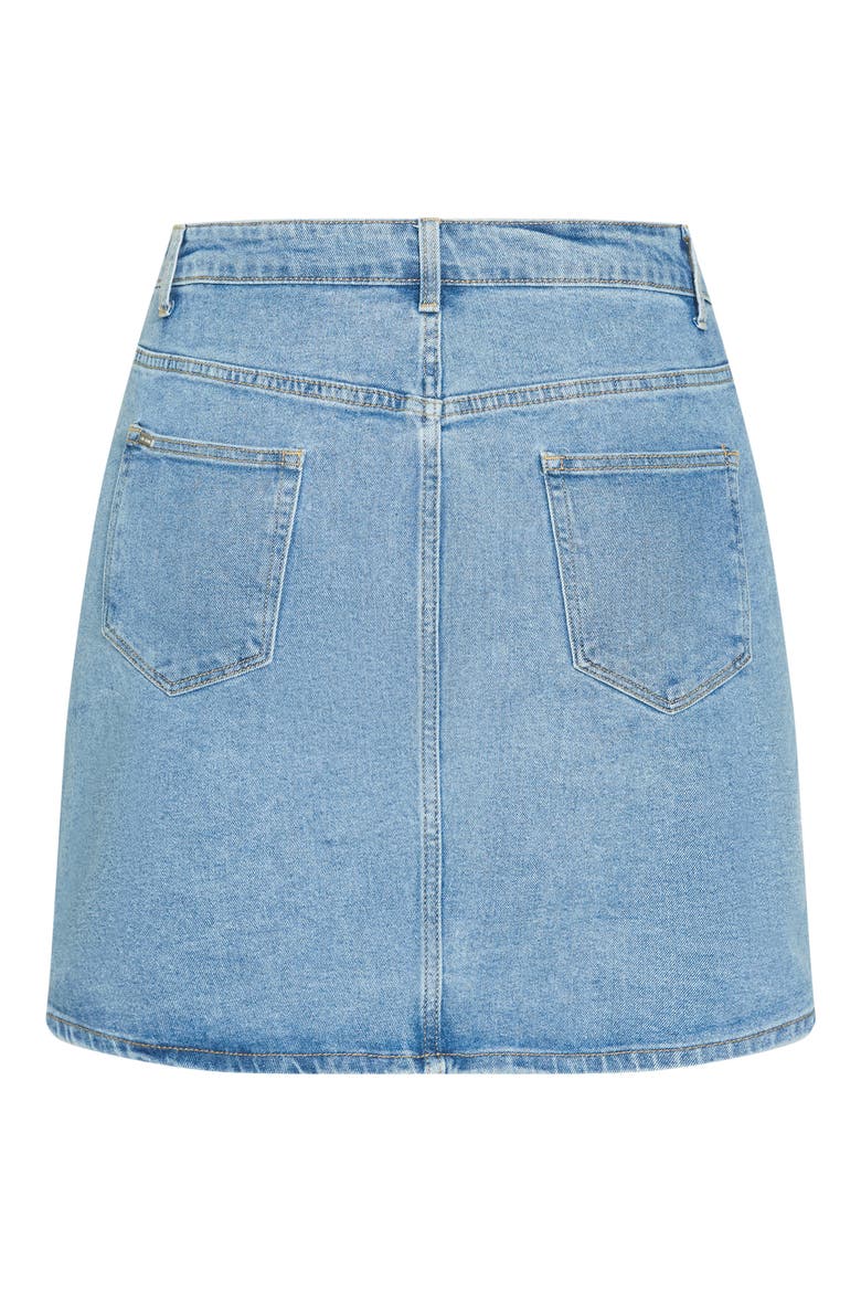 High Waist Denim Skirt, Alternate, color, LIGHT DENIM