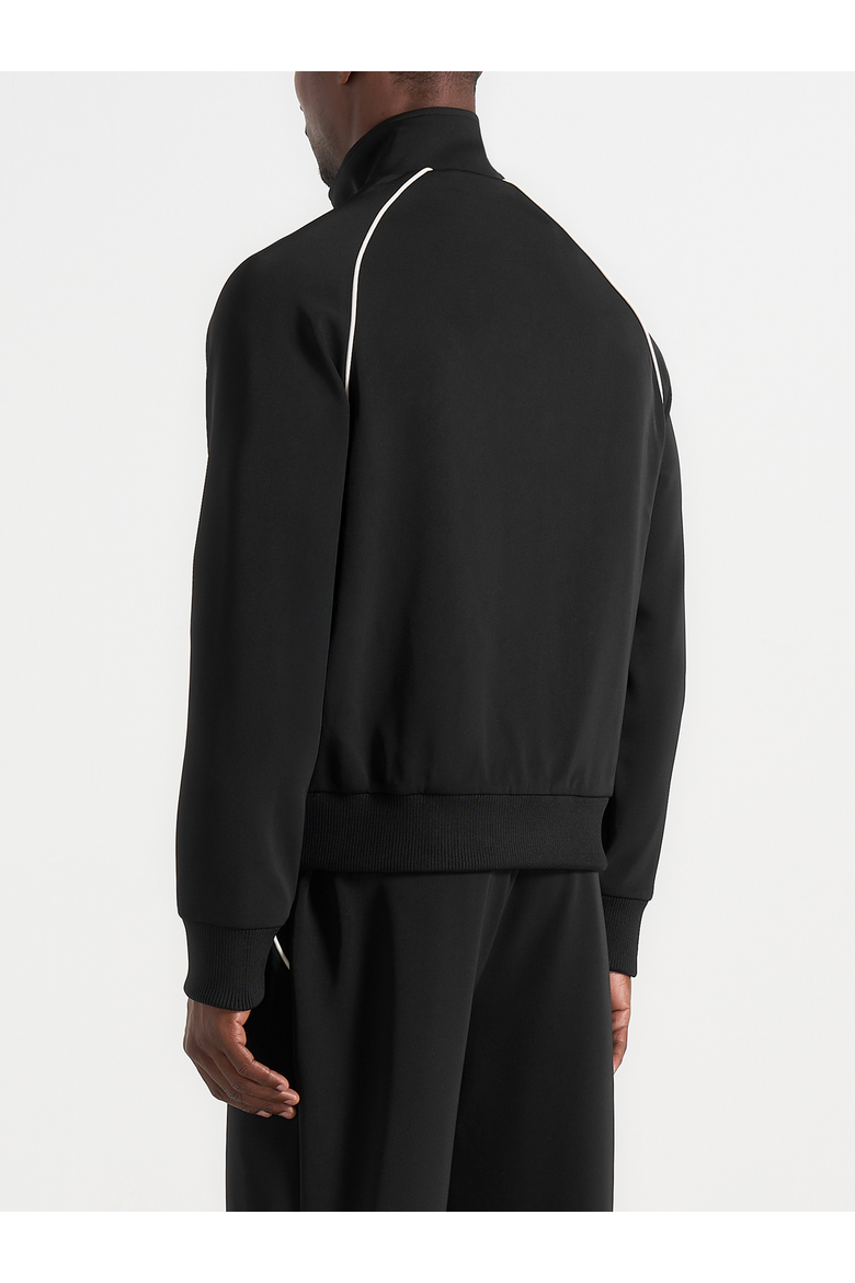 Signature Piped Track Jacket, Alternate, color, Black