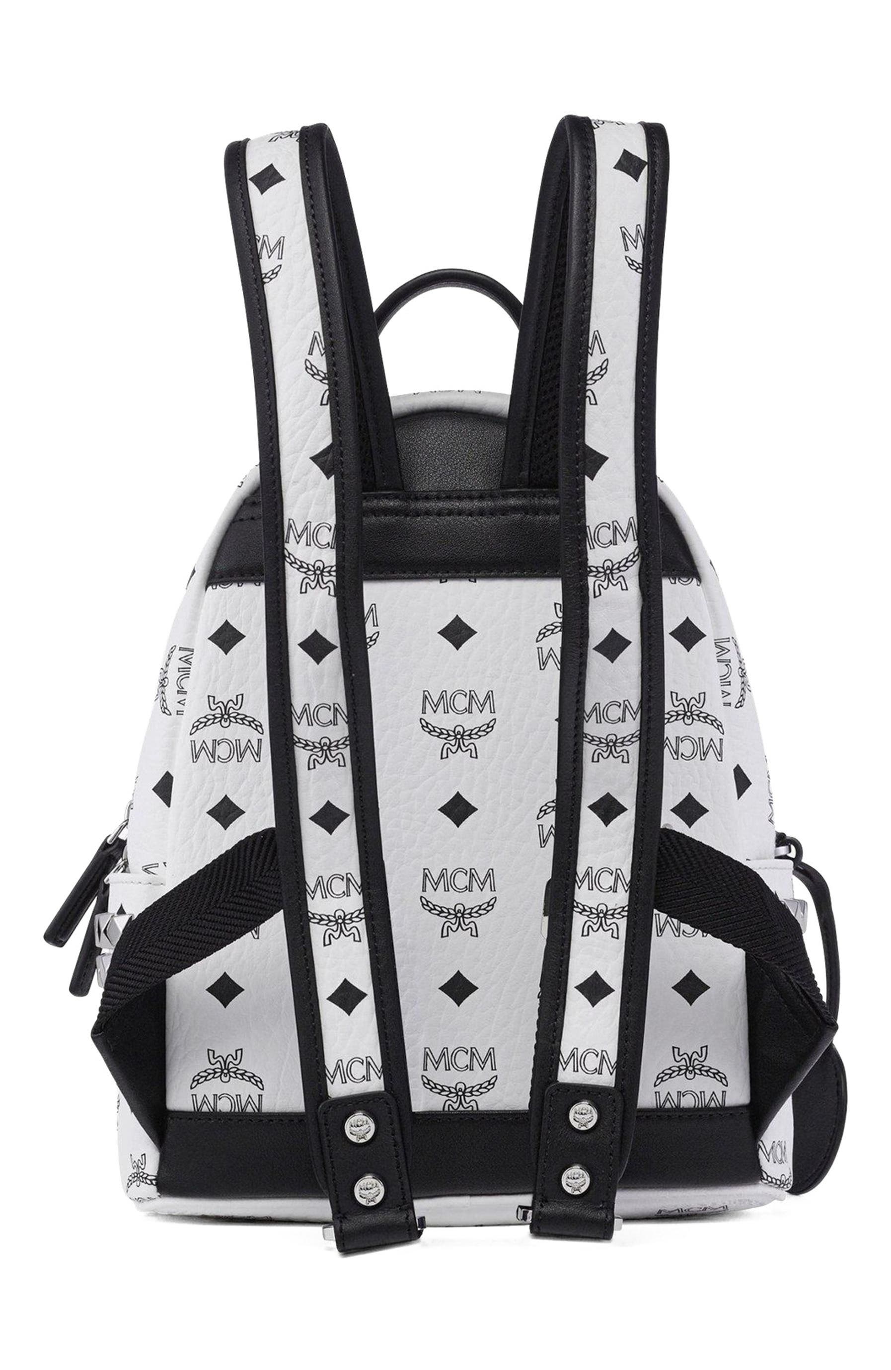 MCM Mini MCM x SNIPES Stark Side Studs Backpack in Visetos, Alternate, color, 