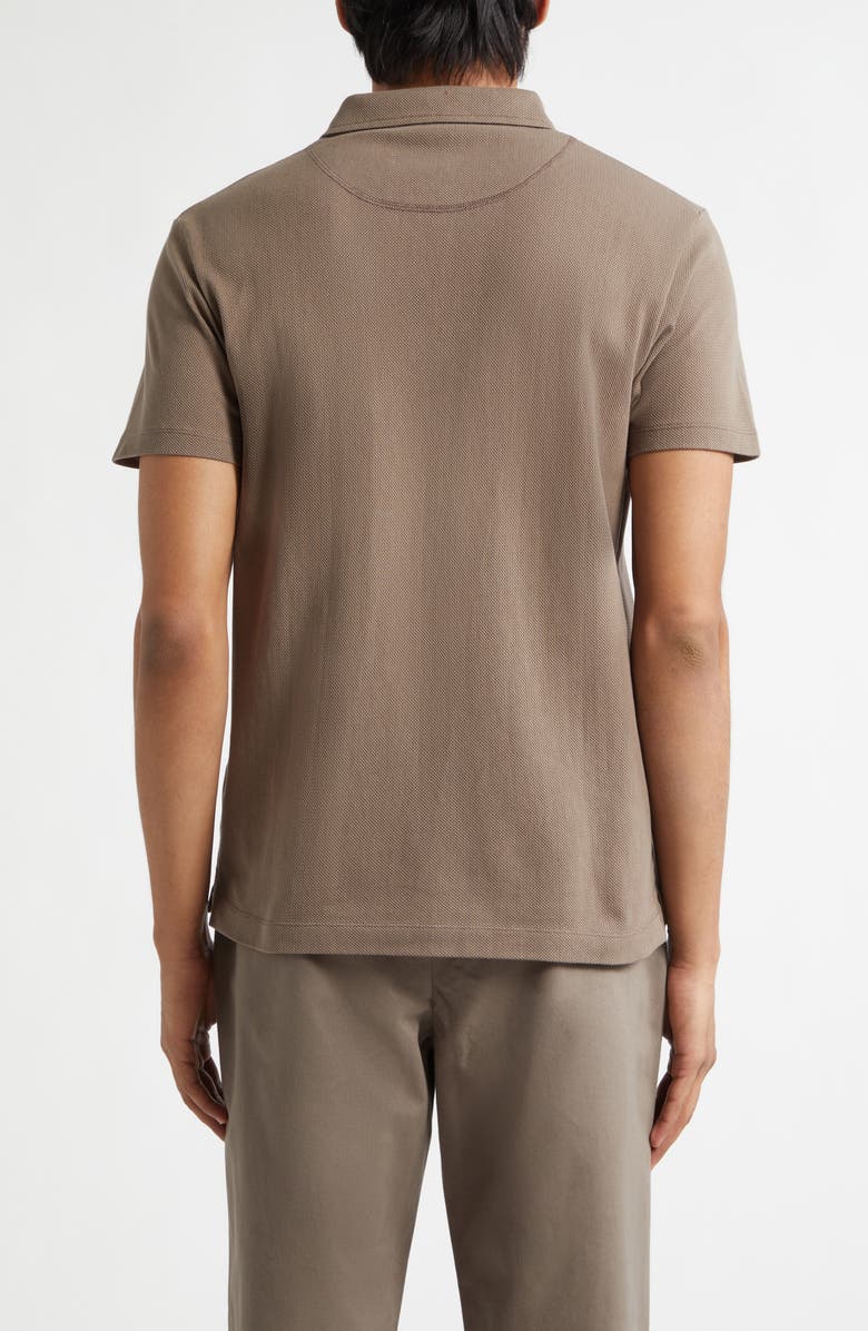 Sunspel Riviera Cotton Piqué Polo, Alternate, color, Dark Cedar