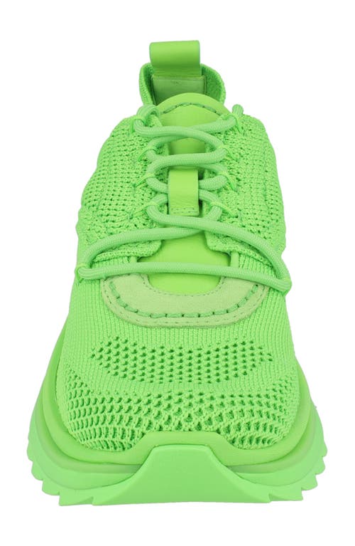 Ferragamo Nima Knit Sneakers In Green