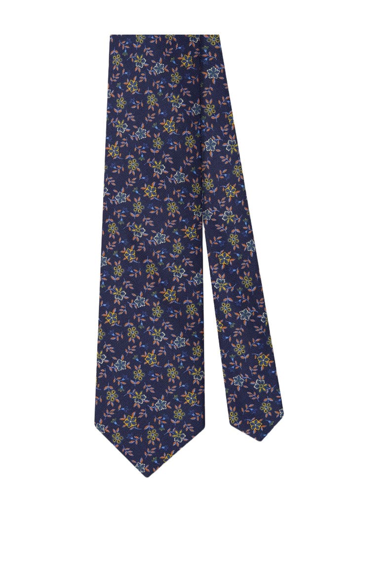 Robert Flowers Ribbed Silk Best of Class Necktie, Main, color, Navy