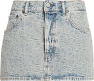 Acne Studios Macaria Logo Jacquard Denim Miniskirt