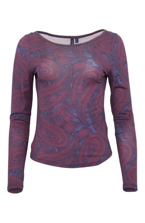 Carly Merino Long Sleeve Boatneck Shirt