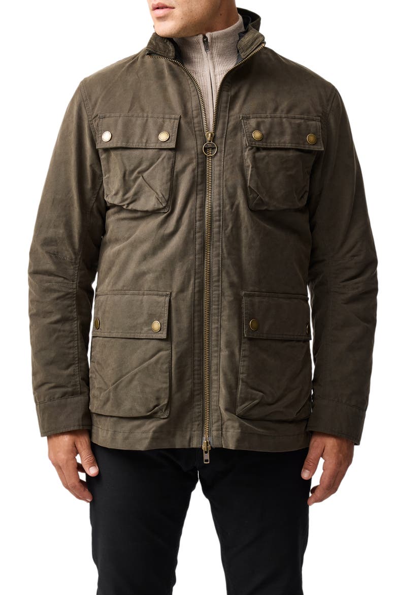Aberdeen Field Jacket with Removable Interior Liner Jacket, Main, color, DEEP OLIVE