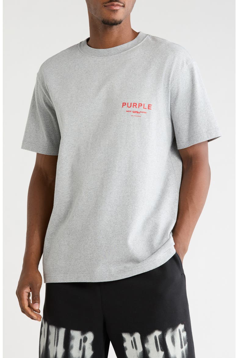 Heavyweight Cotton Jersey Logo Graphic T-Shirt, Main, color, HEATHER