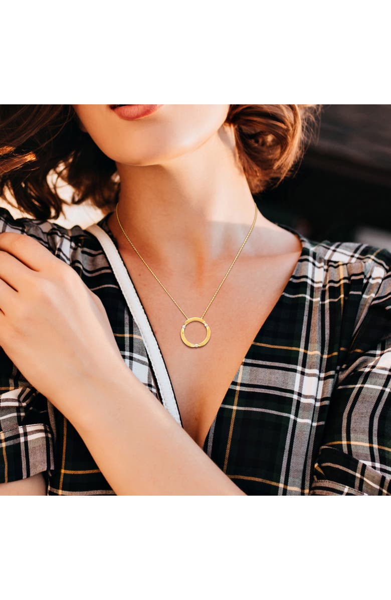 Julianna B. Diamond Circle Station Pendant Necklace 14k, Alternate, color, Yellow Gold
