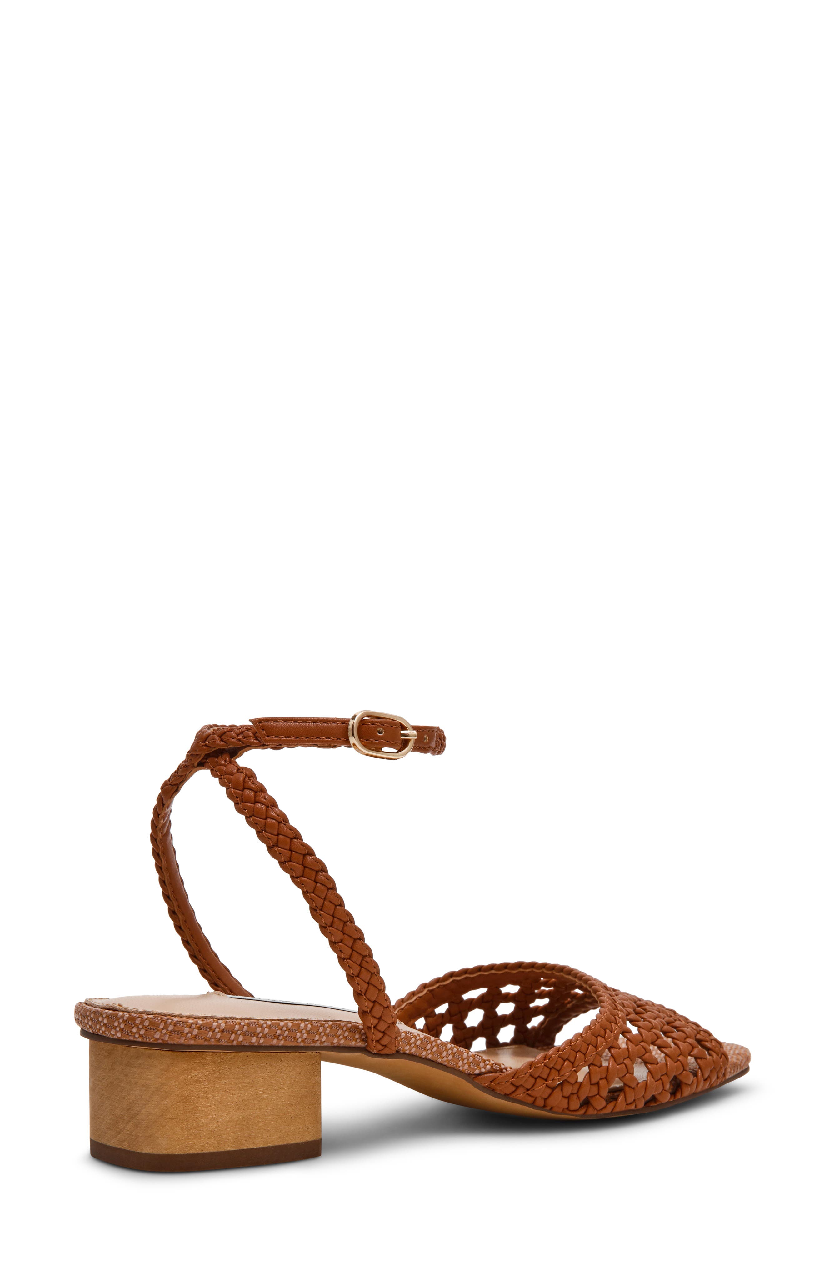 Steve Madden Jessie Ankle Strap Sandal, Alternate, color, Cognac
