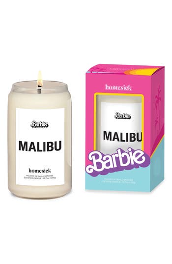 Homesick X Barbie® Malibu Candle In Pink Box/white Candle