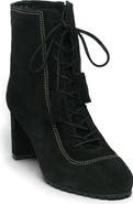 Cinq à Sept Alice Contrast Lace Up Leather Bootie