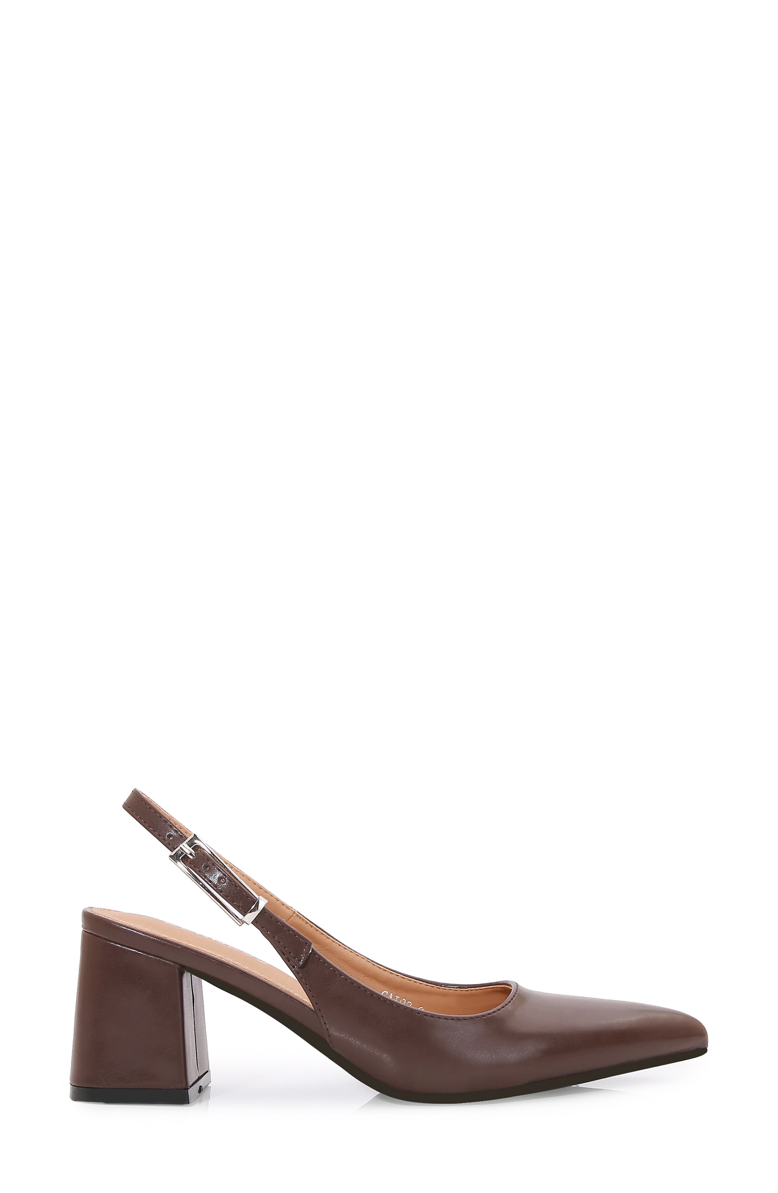 BERNESS Pointed Toe Slingback Pump, Alternate, color, Brown