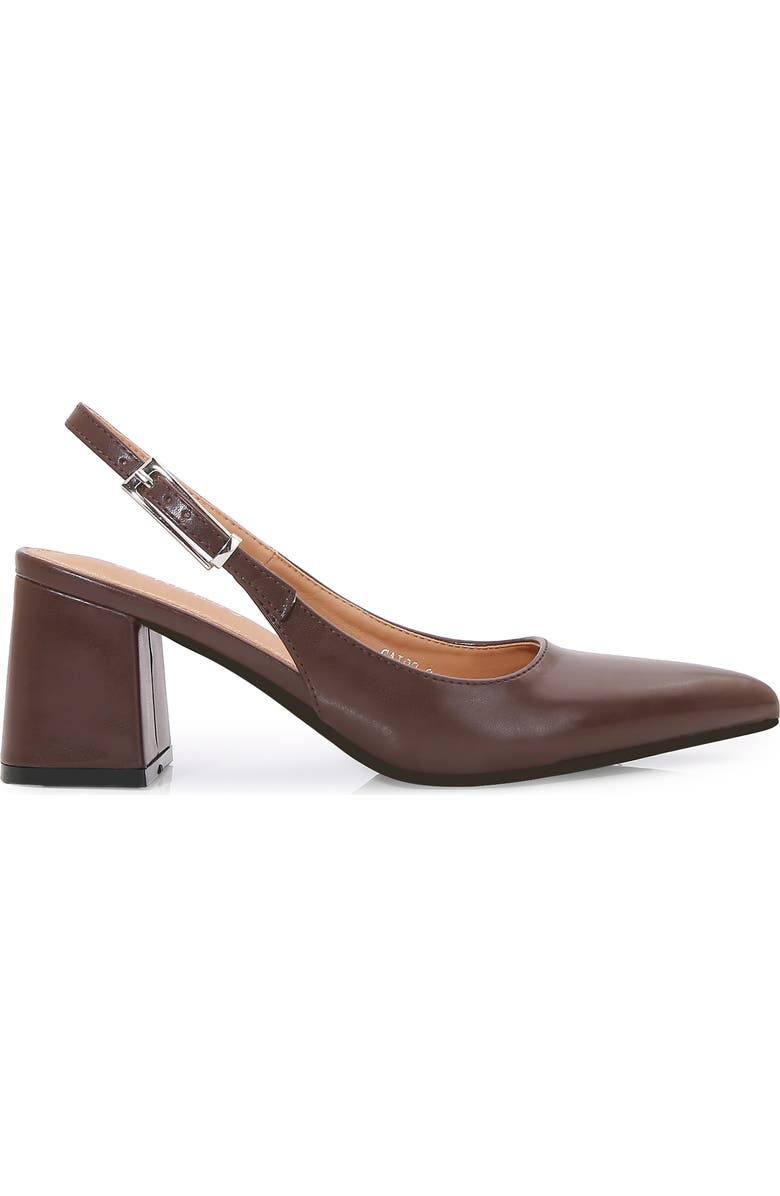 BERNESS Pointed Toe Slingback Pump, Alternate, color, Brown