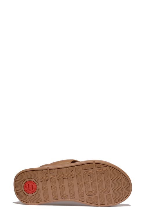 Fitflop F-mode Knot Slingback Platform Wedge Sandal In Classic Tan