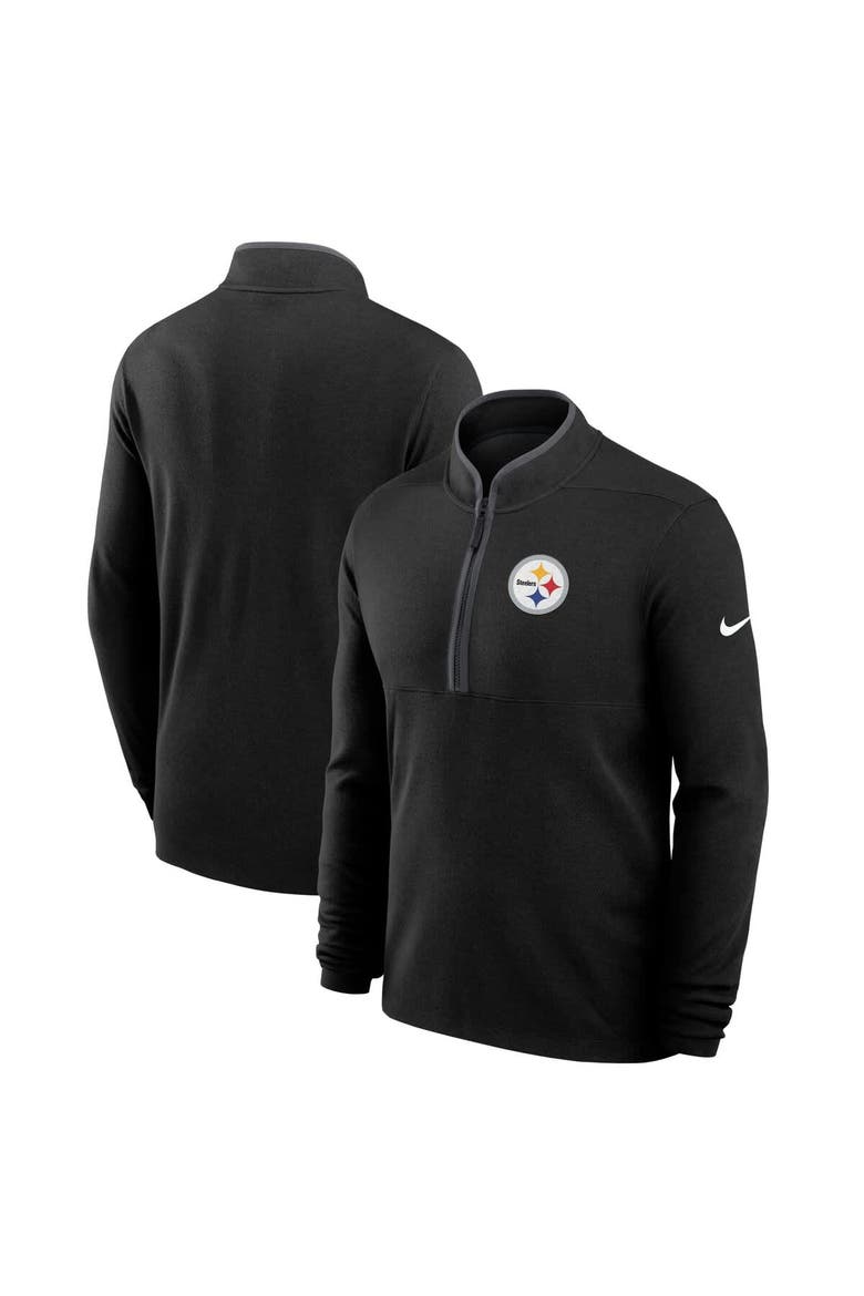 Men's Nike Black Pittsburgh Steelers Lightweight Victory Performance Half-Zip Pullover, Main, color, Black