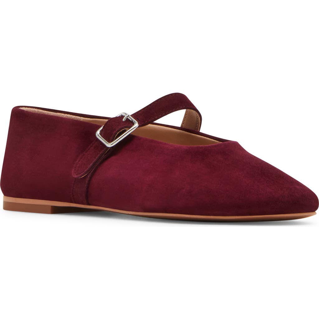 Steve Madden Women's Dreaming-s Almond Toe Flats In Burgundy Suede