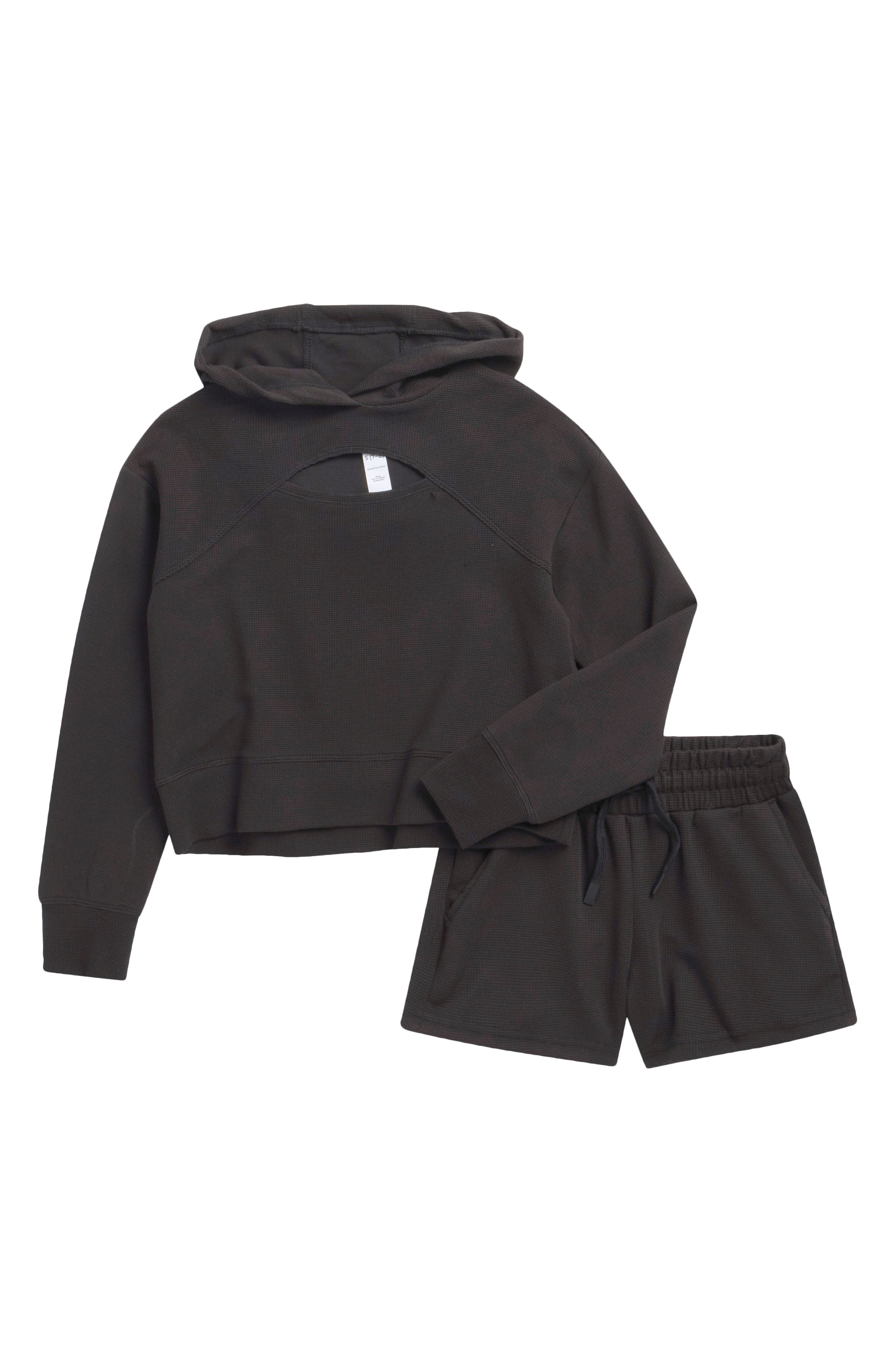Kids' Supreme Waffle Zoe Hoodie & Shorts Set
