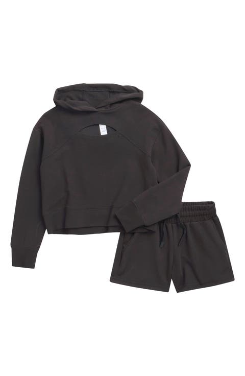 Kids' Supreme Waffle Zoe Hoodie & Shorts Set