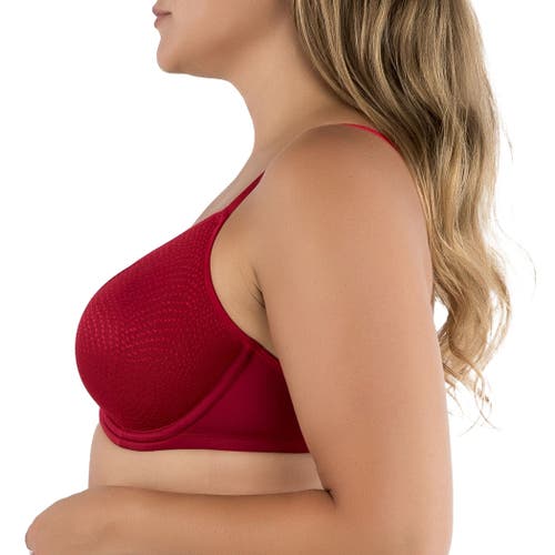 Parfait Pearl Non-padded Seamless Minimizer Bra In Red