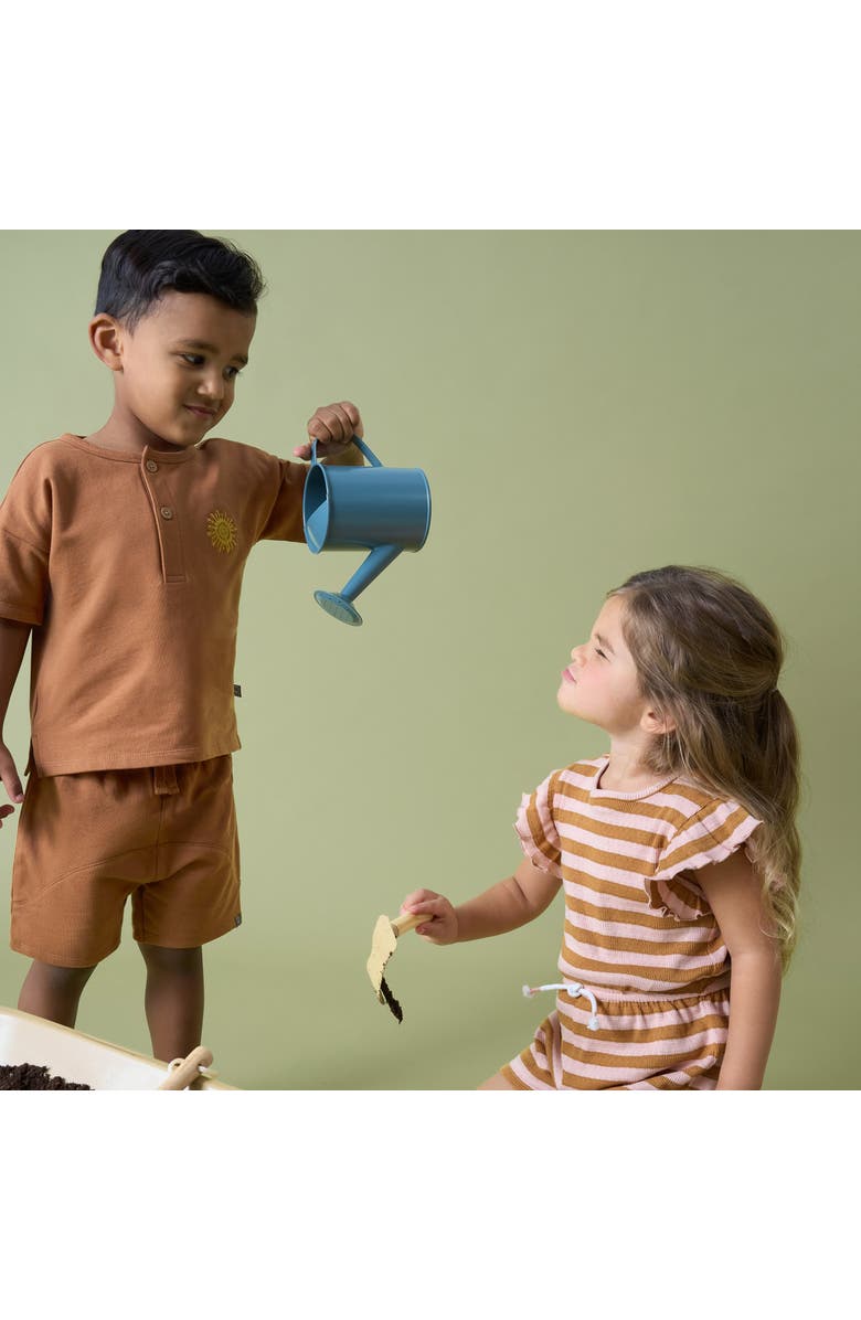 Modern Moments<sup>™</sup> by Gerber Henley Shirt and Shorts Set, Alternate, color, Medium Brown