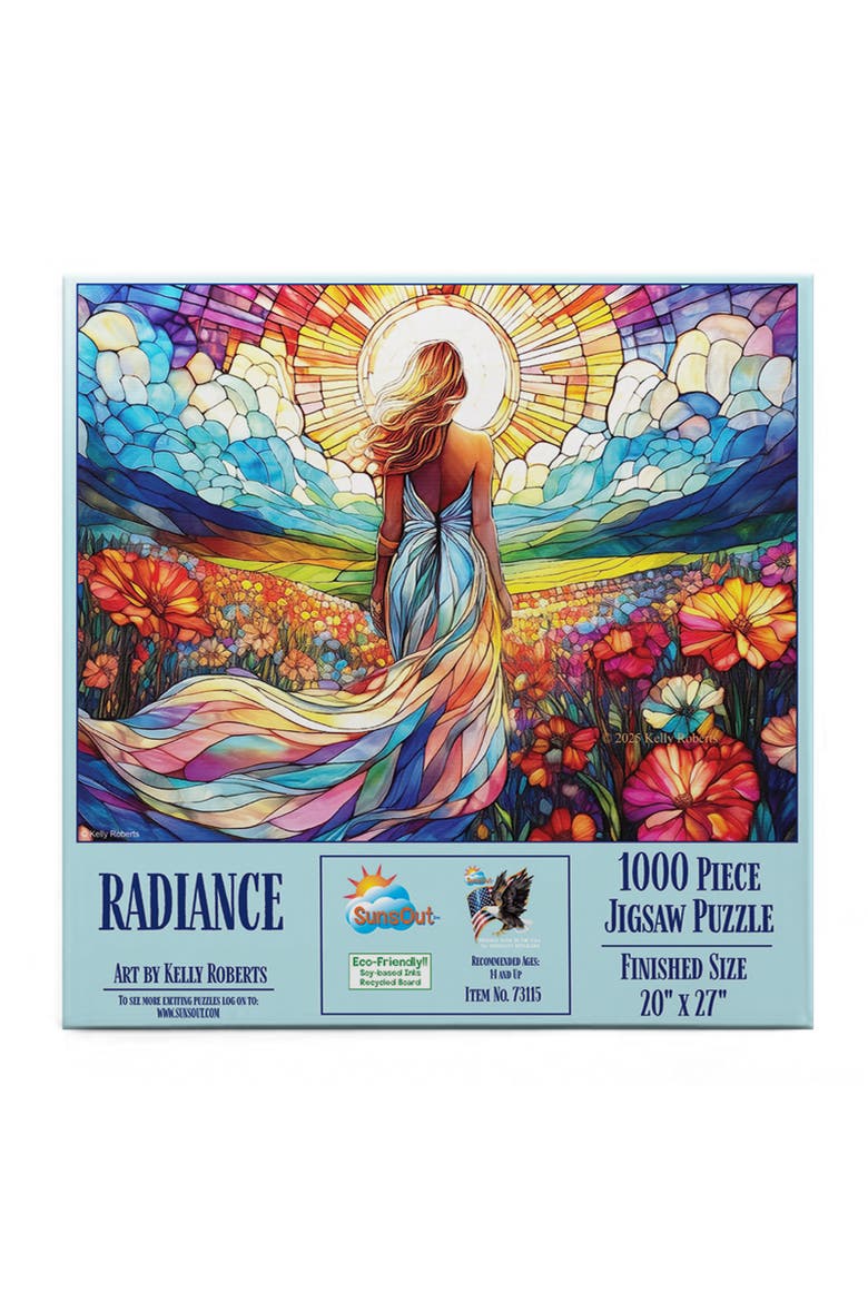 Radiance Stained Glass 1000 piece Jigsaw Puzzle for Adults, Alternate, color, Multicolor