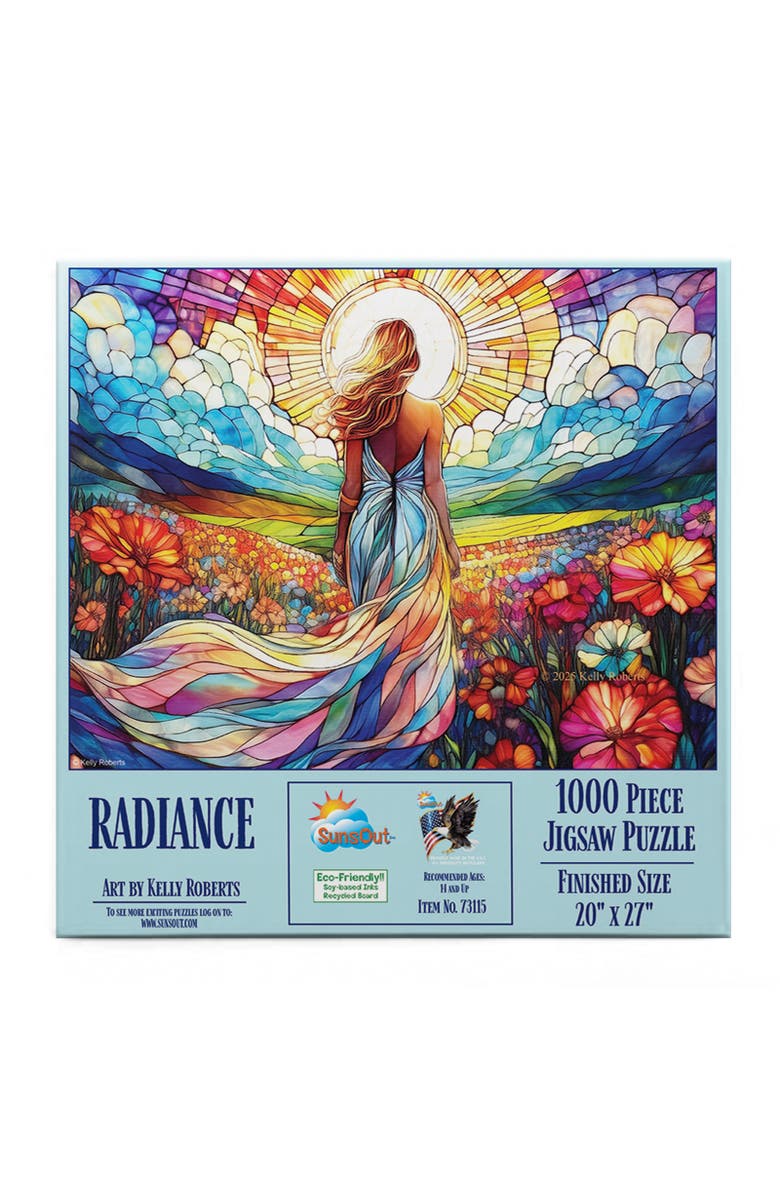 Sunsout Radiance Stained Glass 1000 piece Jigsaw Puzzle for Adults, Alternate, color, Multicolor