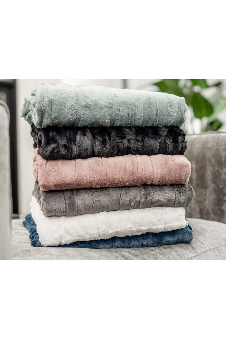 Sorbet Charcoal Blanket, Alternate, color, Gray