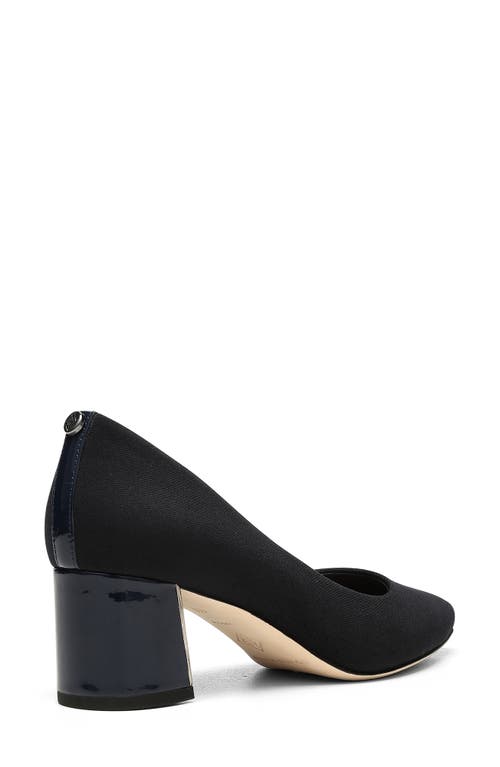 Donald Pliner Stephanid Pointed Toe Block Heel Pump In Blue