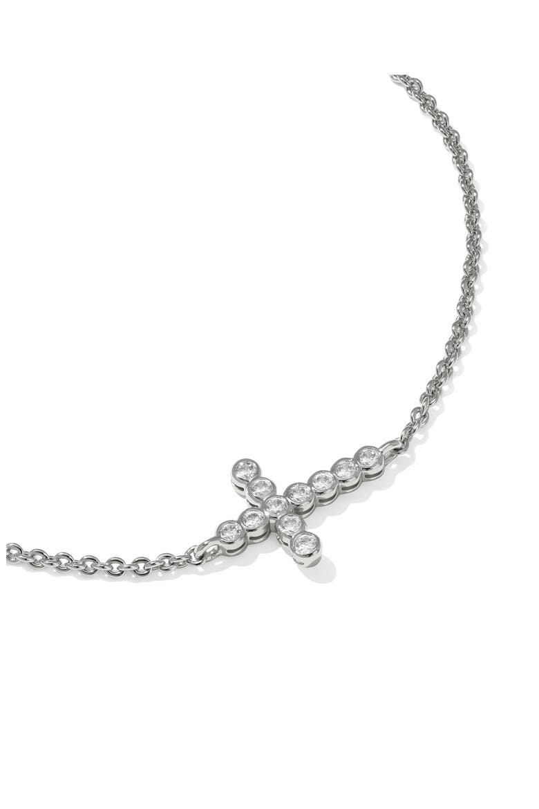 Cross Crystal Tennis Bracelet, Alternate, color, SILVER