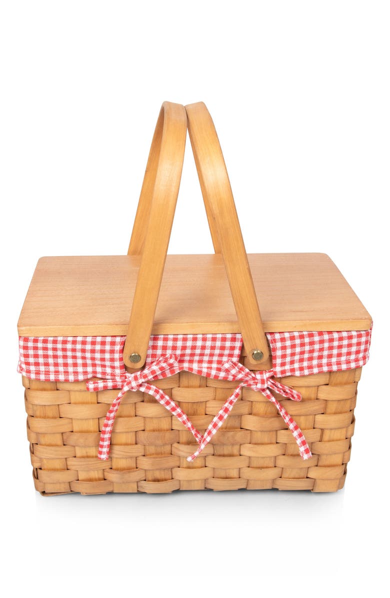 Picnic Time Piccola Picnic Basket, Alternate, color, Red