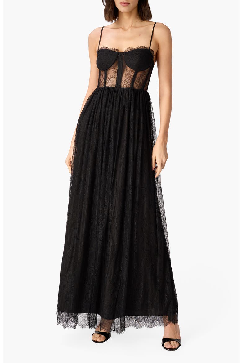 Archer Lace Maxi Dress, Main, color, BLACK