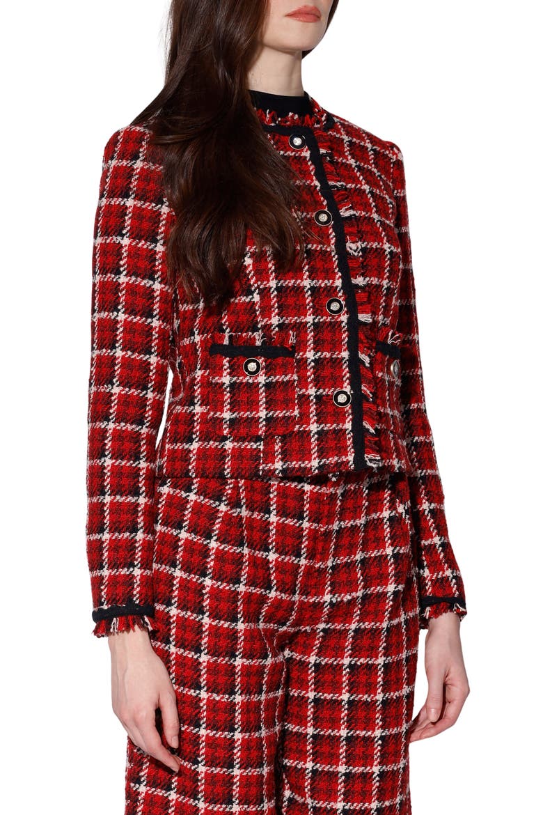 Taryn Plaid Tweed Jacket, Alternate, color, WEST END TWEED