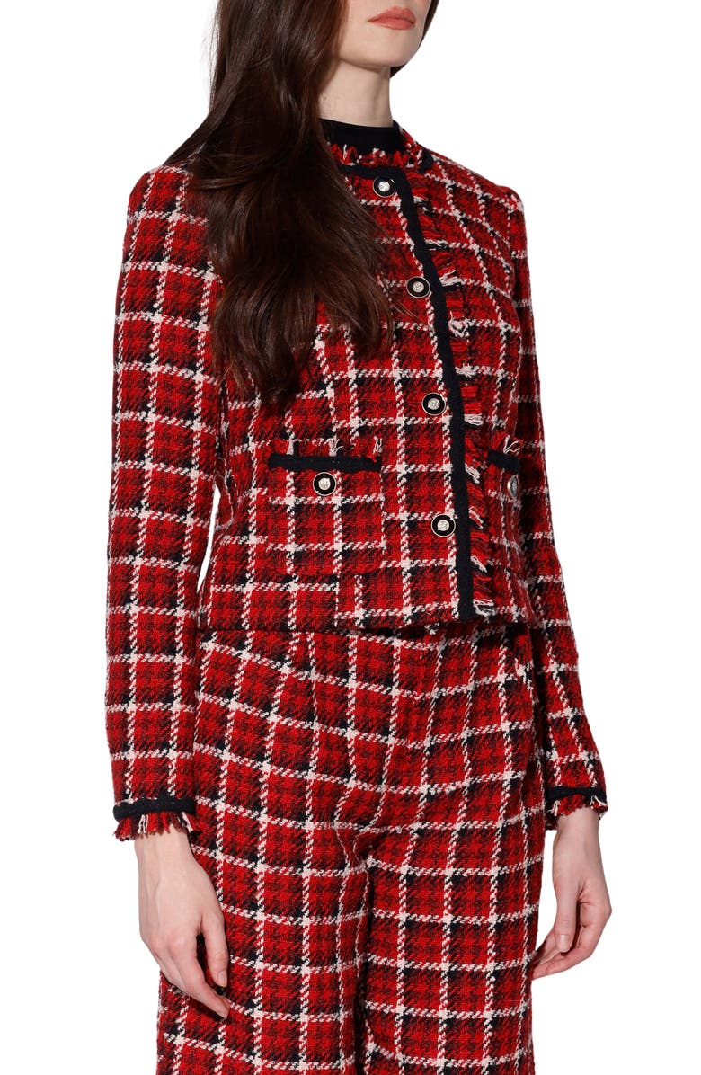 Walter Baker Taryn Plaid Tweed Jacket, Alternate, color,