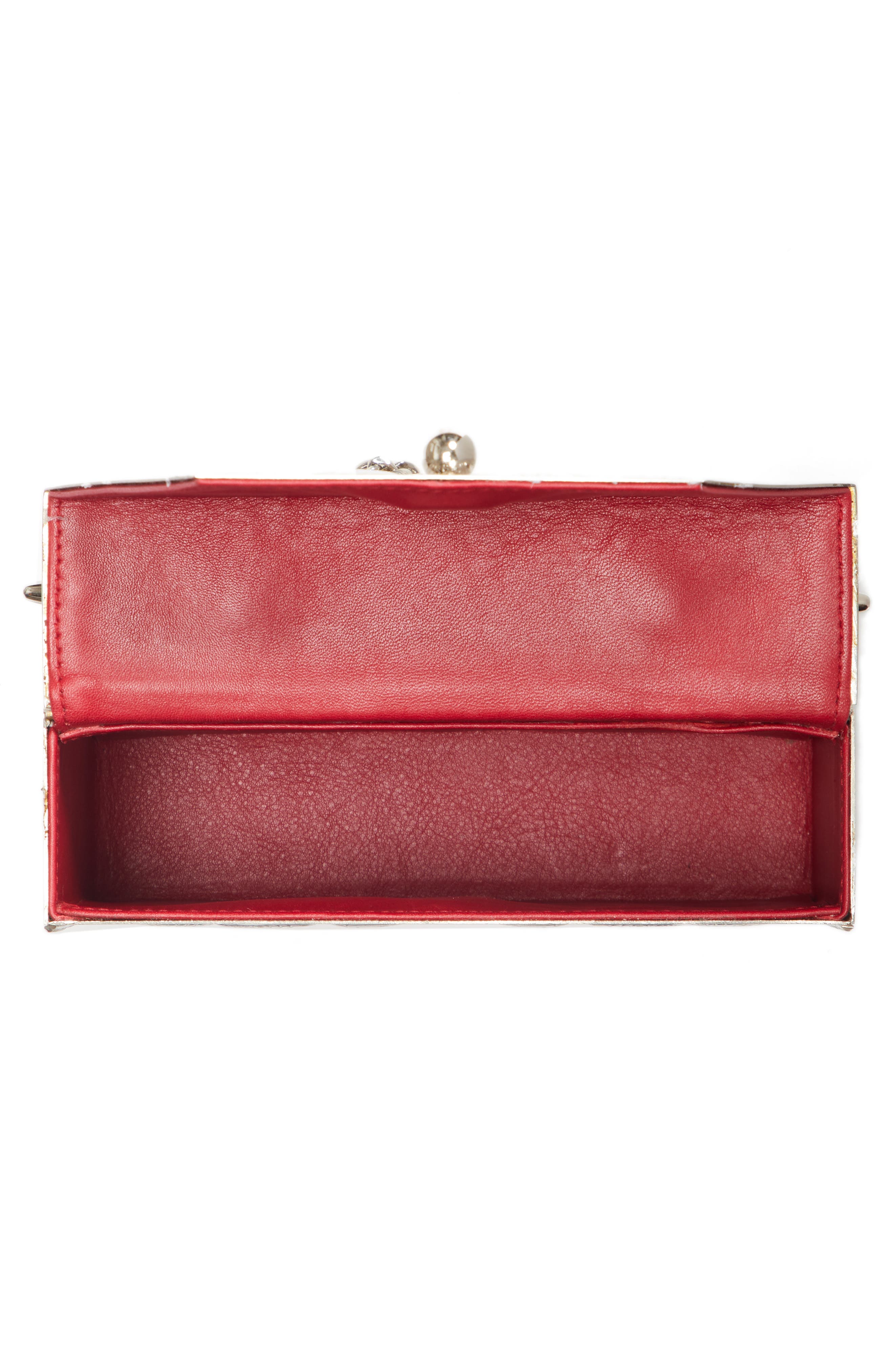 Okhtein Square Palmette Flower Minaudiere, Alternate, color, 