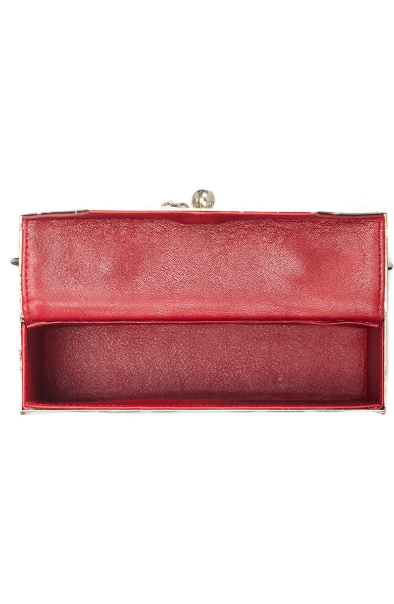 Okhtein Square Palmette Flower Minaudiere, Alternate, color,