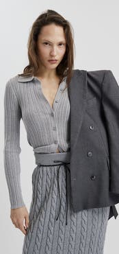 Mother of All Stripped Knitted Cardigan