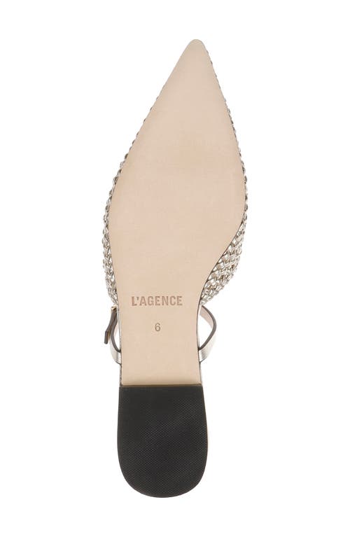 L Agence L'agence Jacklyn Mary Jane Pointed Cap Toe Mule In Gold