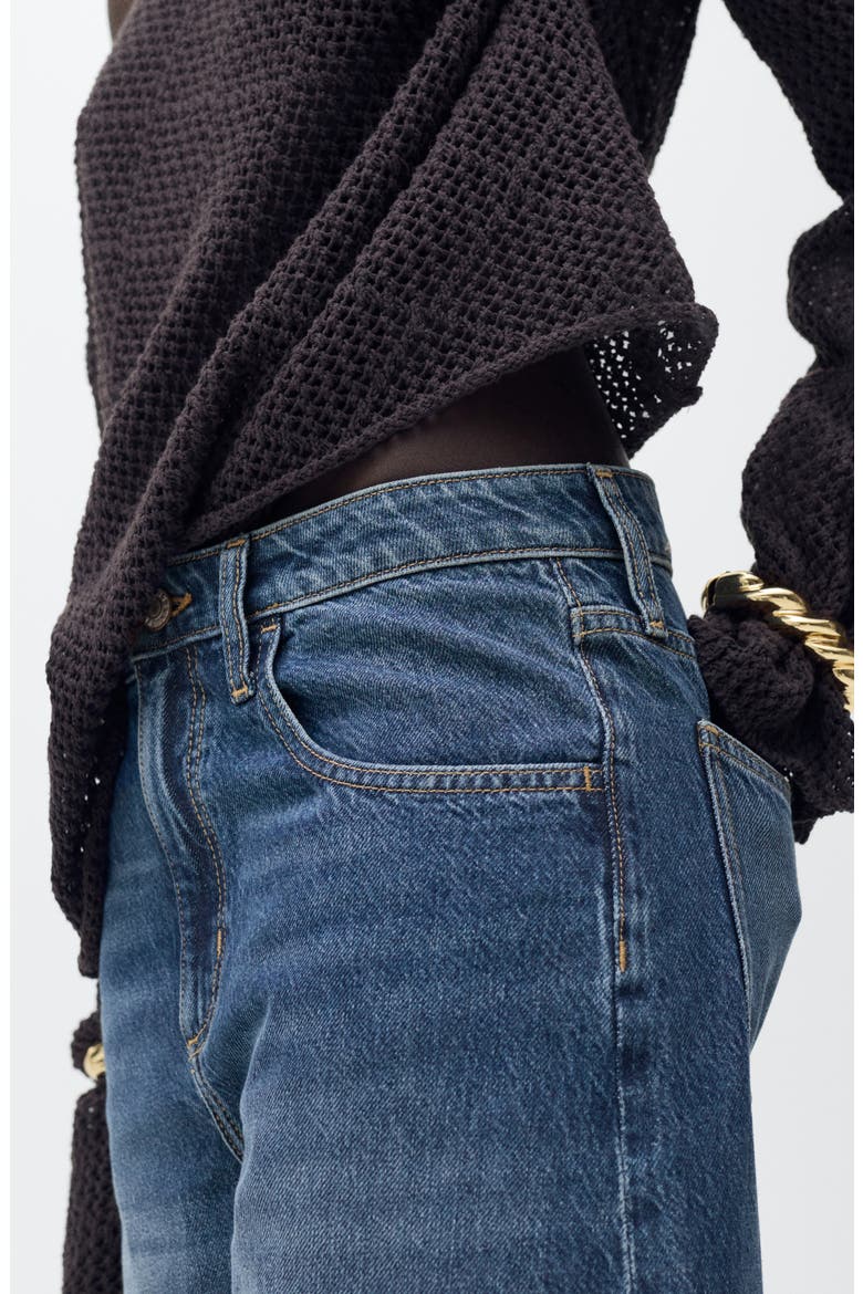 High Waist Balloon Jeans, Alternate, color, DARK BLUE